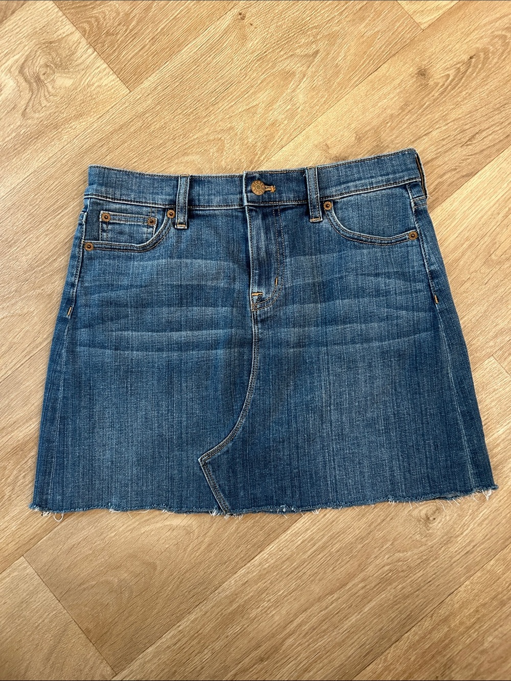 J.crew Denim Mini Skirt in Medium Blue - Classic Jean Style